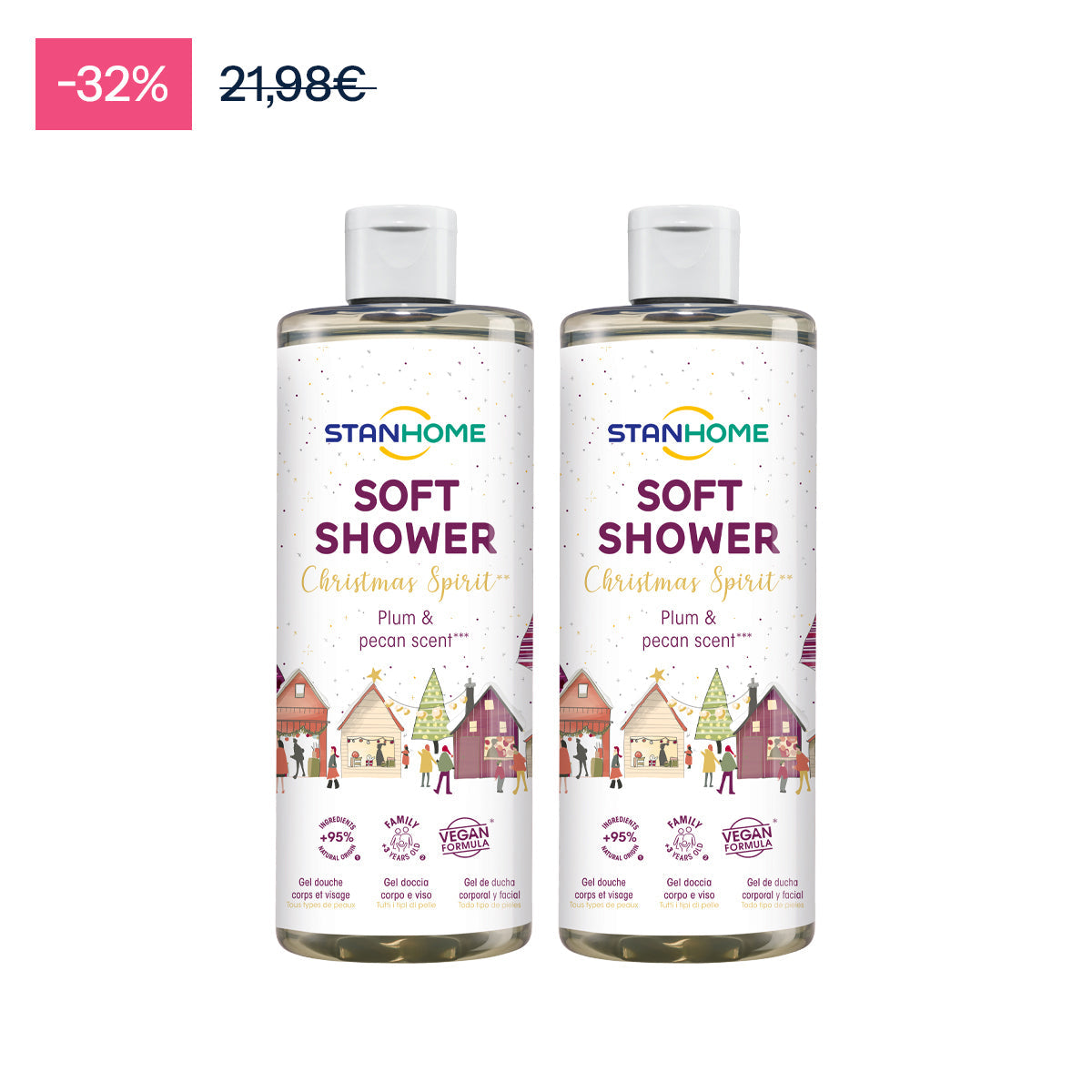 P138 XMAS DUO SOFT SHOWER CHRISTMAS